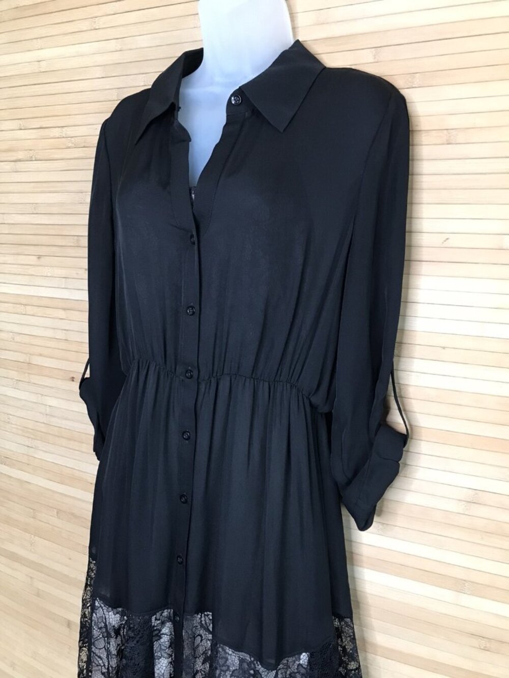 Alice + Olivia Raquel Button Down Shirt Dress 100% Silk Womens sz M Medium - Picture 5 of 9